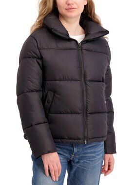 NEW Hudson Short Waist Puffer Long Sleeve Full Zip Insulated Winter Jacket Coat